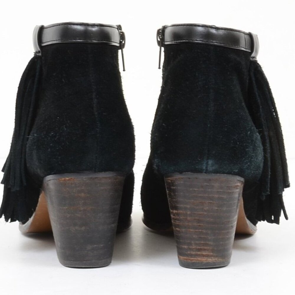 Simply Emma Taryn Women's 8 WIDE Black Ankle Festival Western Fringe‎ Bootie - Picture 5 of 7